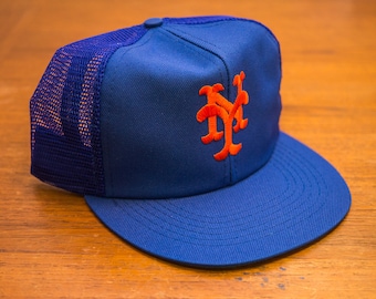 1980s New York Mets Vintage Mesh Snapback Hat - new old stock