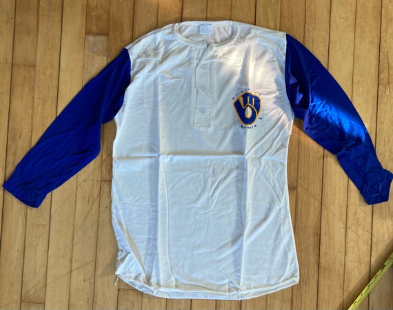 1980s Milwaukee Brewers Official MLB  Henley base… - image 2