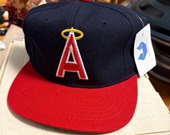 Casquette Snapback Vintage California Angels Drew Pearson - Bleue, Réglable, Occasion