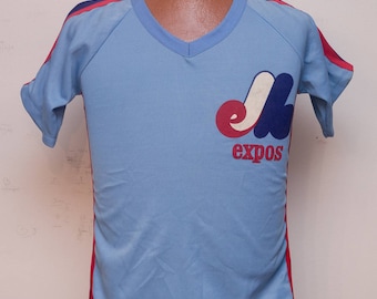 1980 Vintage Montreal Expos Jersey - Licenza ufficiale MLB Pro-Knit