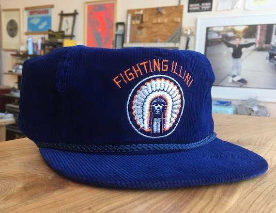 Illinois Fightin Illini Corduroy 90s Snapback Hat