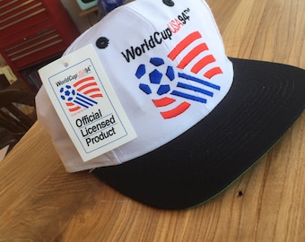 Cappellino snapback vintage USA, nuovo, mai usato, con etichetta, edizione Coppa del Mondo 1994.