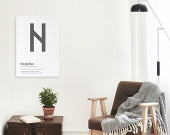 Hagalaz Rune Print, Norse Viking Decor (Digital Download)