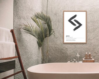 Jera Rune Print, Norse Decor, Viking Symbol (Digital Download)