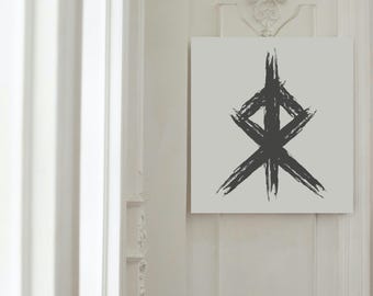 Thor Bindrune Print, Viking Decor, Norse God Art (Digital Download)