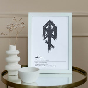 Odin Bindrune Print: Norse Mythology Decor (Digital Download)