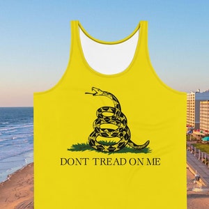 Débardeur unisexe représentant un serpent à sonnettes historique représentant le drapeau de Gadsden