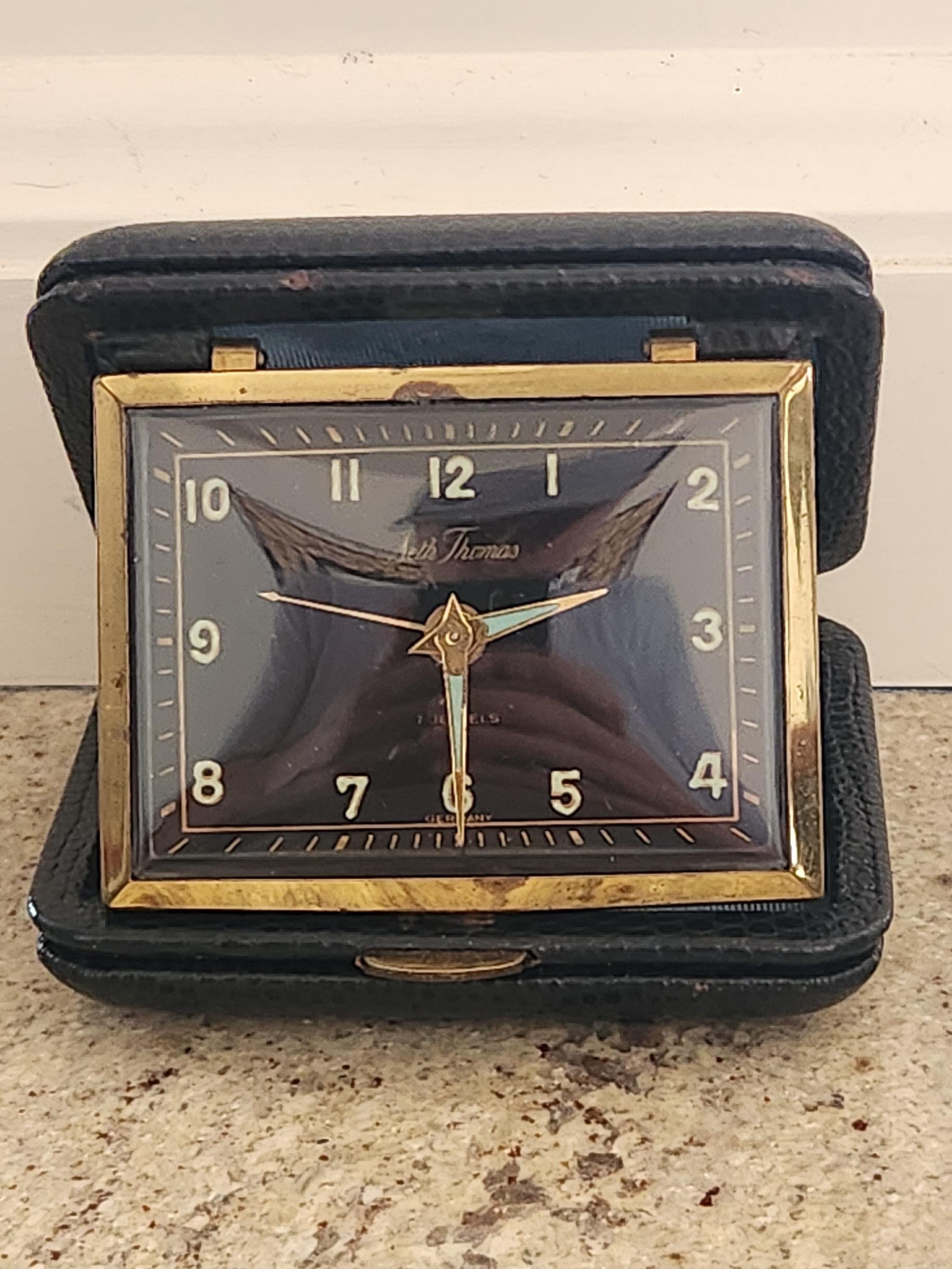 Vintage Seth Thomas Travel Alarm Clock - Made in Germany - 7 Jewel ...