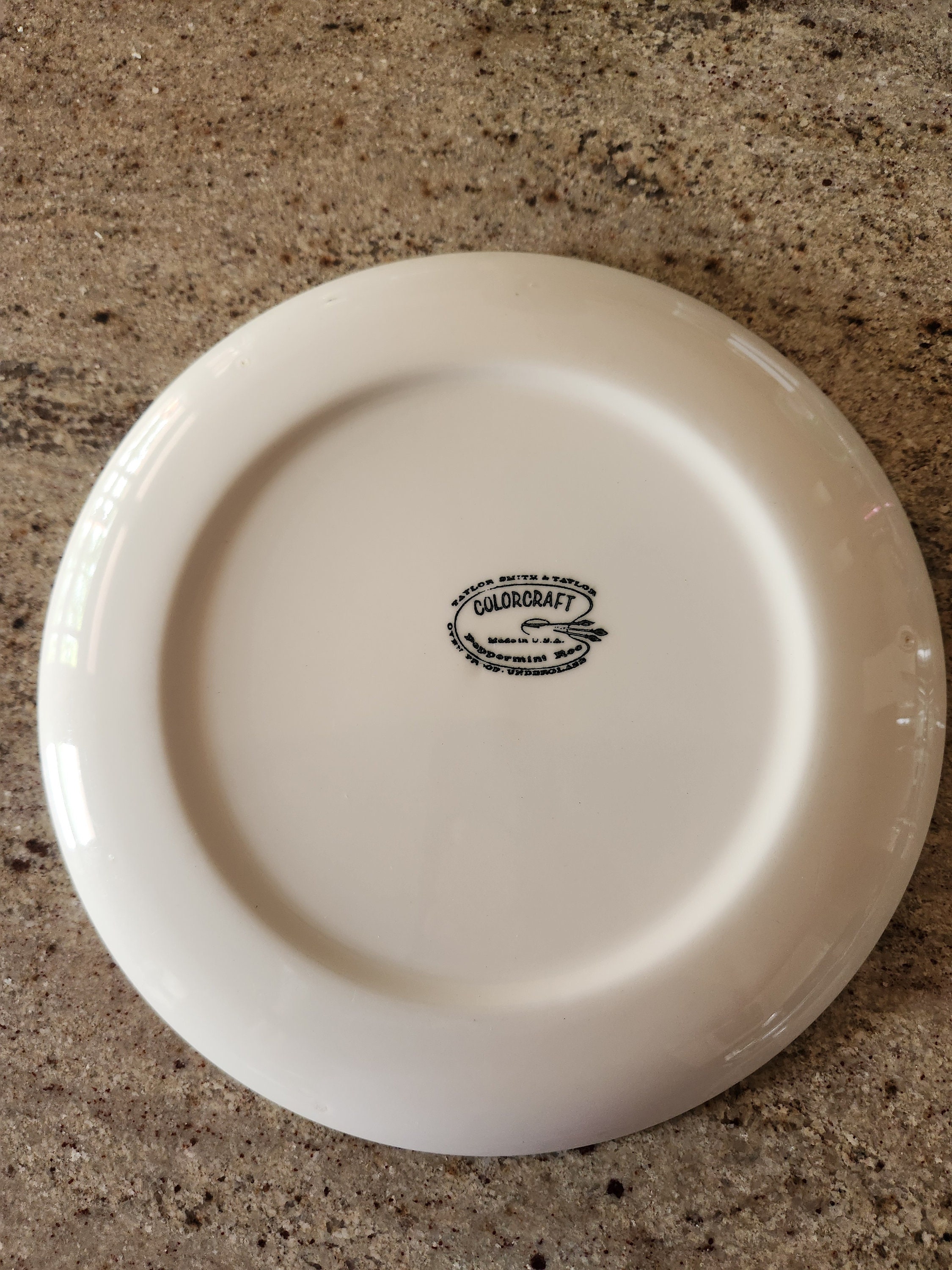 Colorcraft MCM Dinner Plate Taylor Smith & Taylor Peppermint Roo