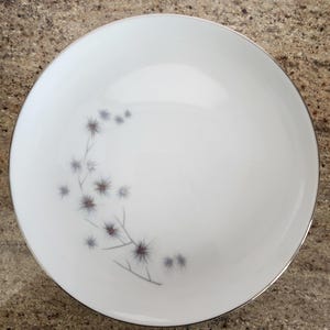 Creative Platinum Starburst 1014 Fine China Plates Set of 4