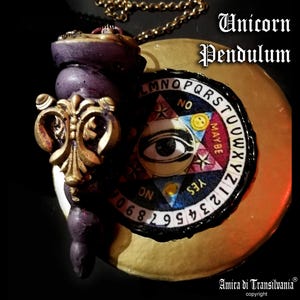 Witchcraft Pendulum, Magic Unicorn Horn Divination Tools, Dowsing Witch  Altar, Wizard Magician Pagan Sorcery