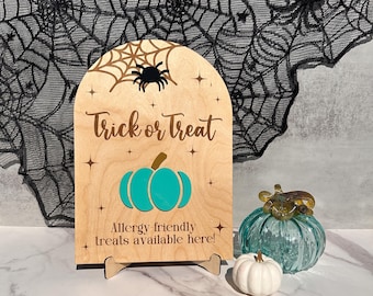 Teal Pumpkin Halloween Sign: Allergy-Friendly Trick or Treat Decor