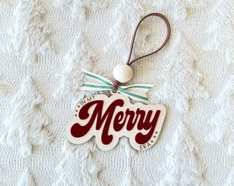 Modern Wood Ornament 2025 | In Our Merry Era