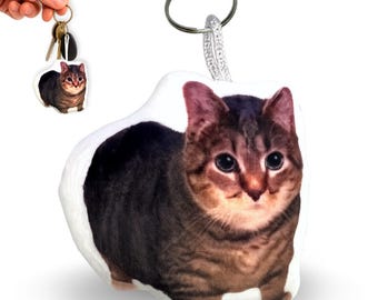 OIIA Spinning Cat Meme Keychain - Viral Sound Keychain with OIIA OIIA Button, Funny Gag Gift for Meme Fans & Friends, 2.5x3 Inches