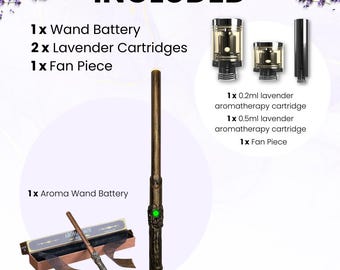 Penjamin Wandjamin Aromatherapy Wand Diffuser - Battery With Button  Activation – Includes 2 Lavender Cartridges – Portable & Rechargeable
