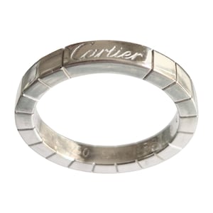 Vintage Cartier Lanières 18ct White Gold Ring UK Size L
