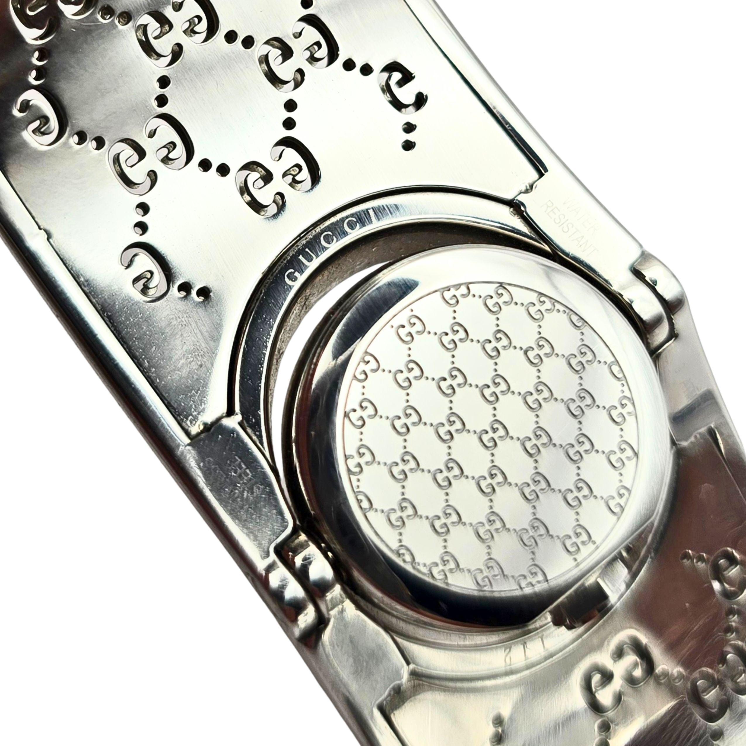 Gucci cuff rotating reversible watch Vintage Gucci Twirl Reversible Bangle Cuff Watch With  main image 4