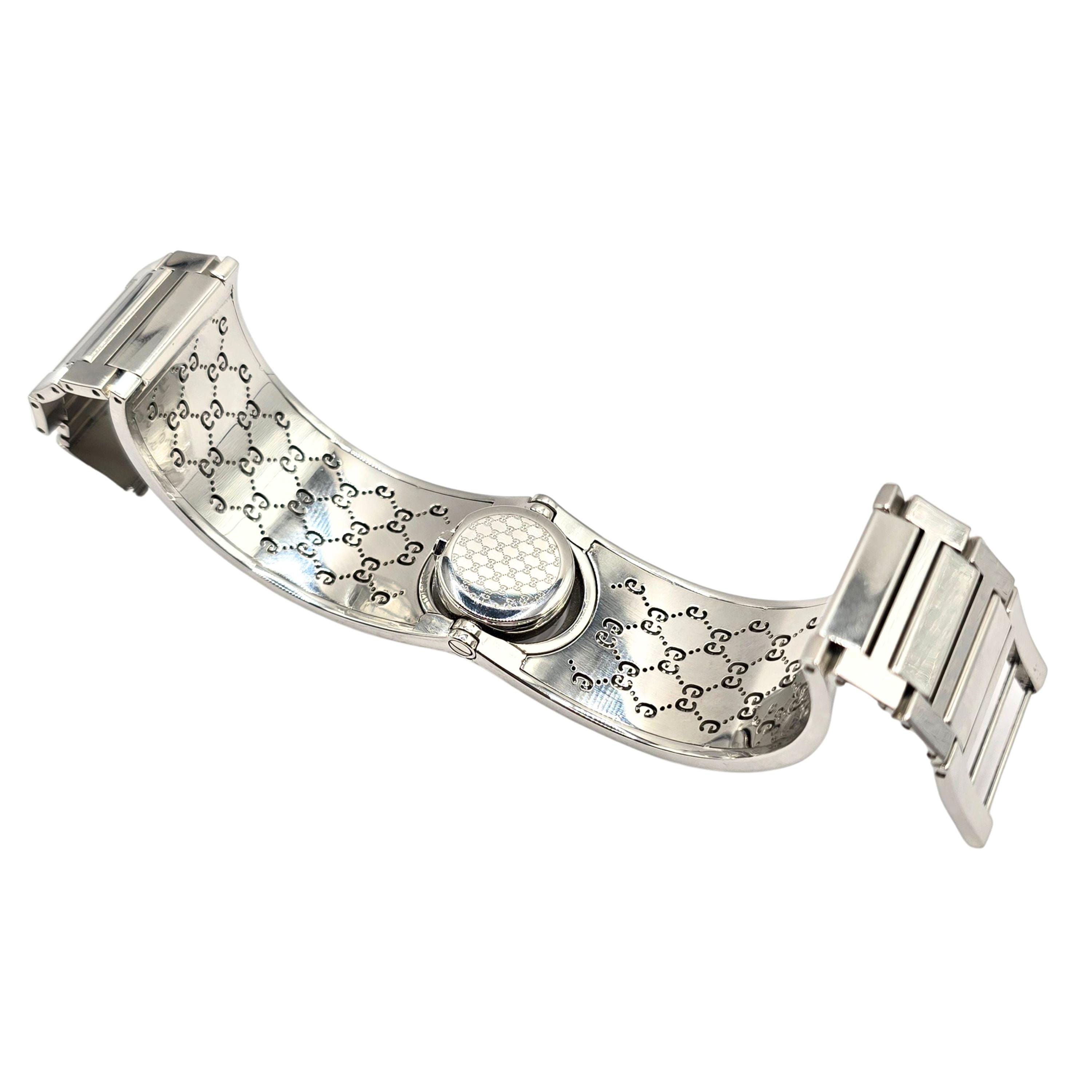 Gucci cuff rotating reversible watch Vintage Gucci Twirl Reversible Bangle Cuff Watch With  main image 2