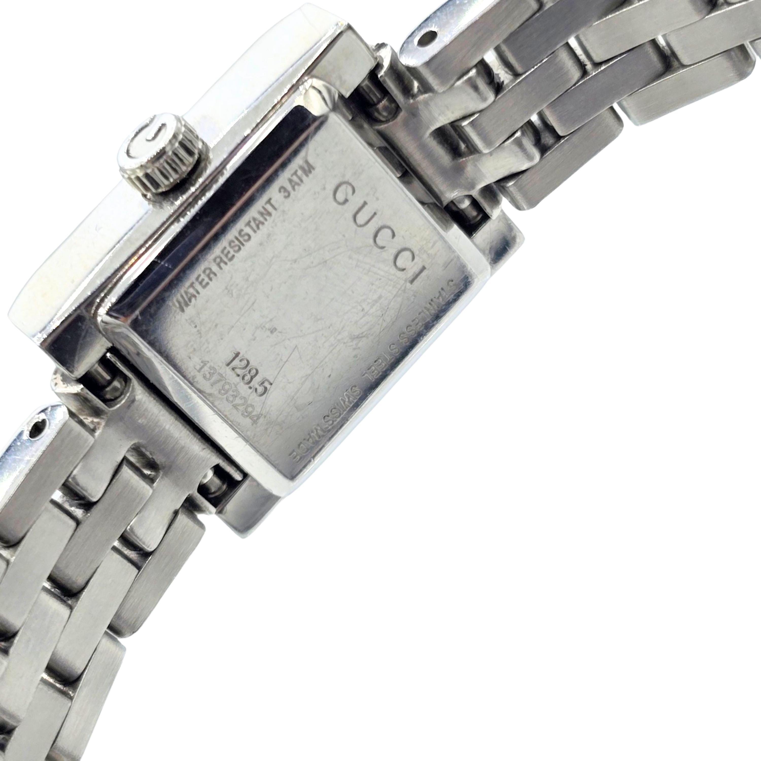 Vintage Gucci G-frame Collection Square Stainless Steel 