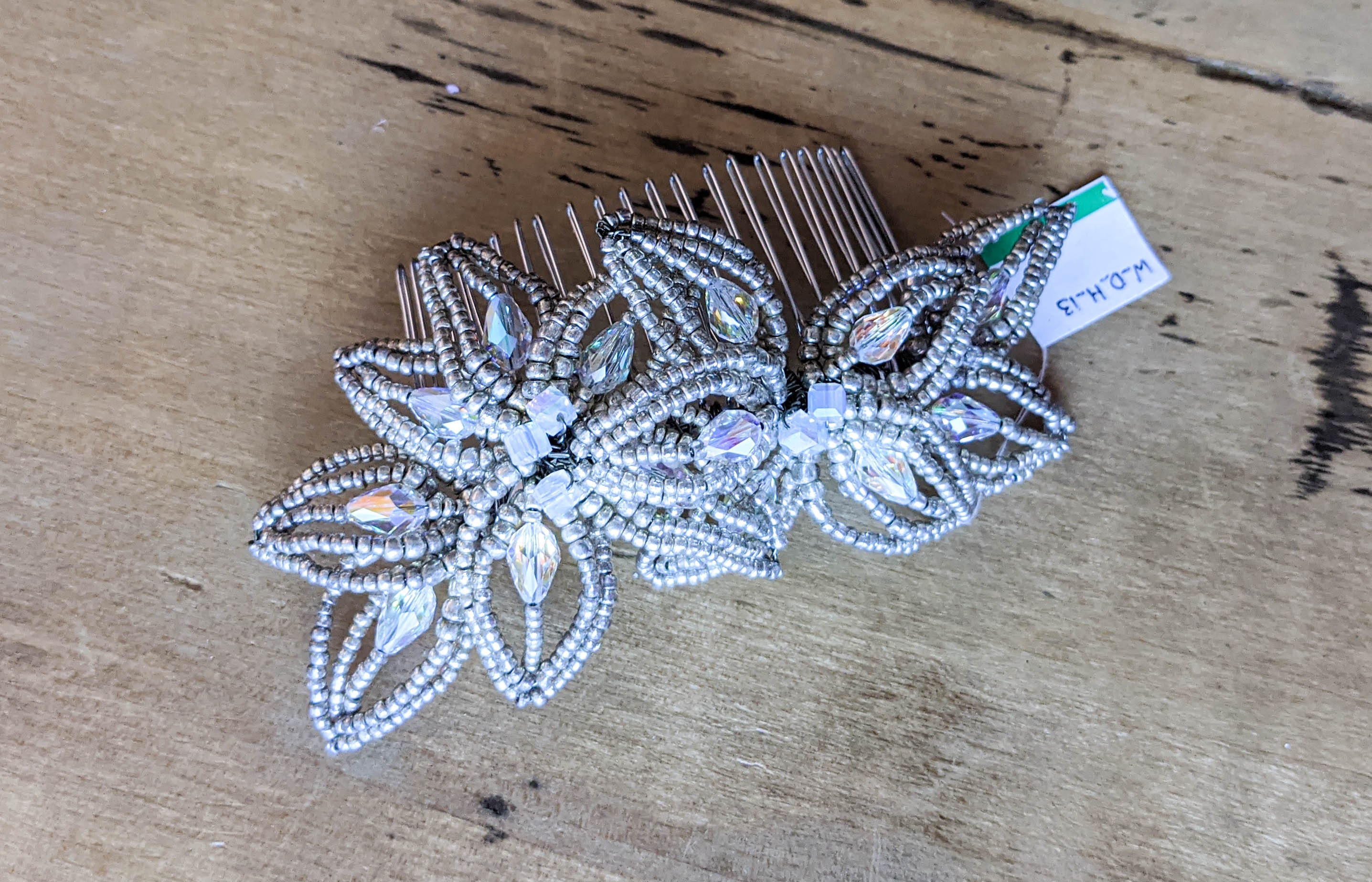 Crystal Flower Bridal Comb Swarovski Crystal Bridal Hair Etsy