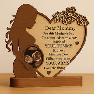 Placa personalizada de barriga de grávida SVG, presente de Dia das Mães para gestantes, arquivos de silhueta de gestante recortados a laser, pronto para Glowforge