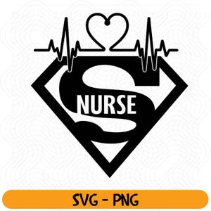 Super Nurse SVG PNG Bundle: Medical Hero Clipart (Digital Download