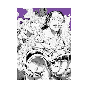 Crocodile One Piece Anime Art Poster, Wall Decor for Home, Bedroom, Office, Gift for Anime Lovers, Contemporary Graphic Illustration