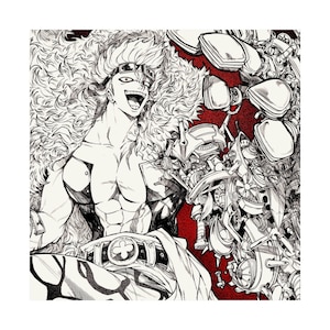 Eustass Kid One Piece Anime Art Poster, Wall Decor for Home, Bedroom, Office, Gift for Anime Lovers, Contemporary Graphic Illustration