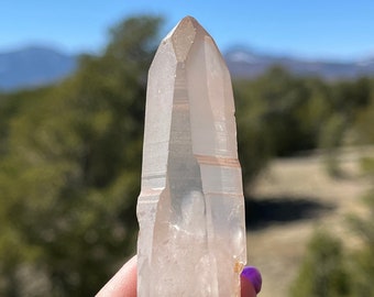 Pink Lemurian crystal quartz Brazil
