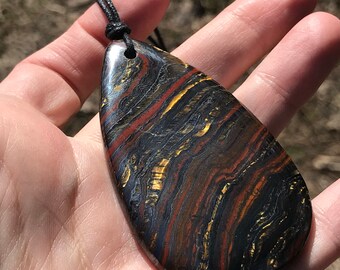 Iron Tiger Gemstone Healing Pendent Making Jewelry Stone 34X22X05 MM Wholesale Price Stunning Iron Tiger Cabochon Valentine Gift US-3835
