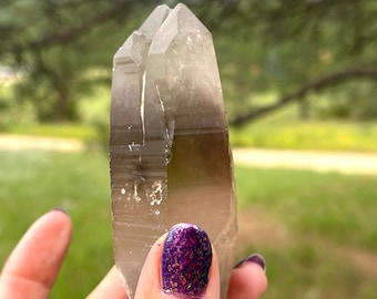 スモーキークォーツ トリプルポイント クリスタル 天然 ブラジル 
