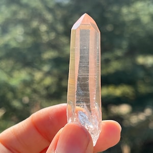 DOW pink lemurian AAA point Brazil crystal point