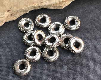 Sterling Silver spacers accent beads 6mm 2 beads