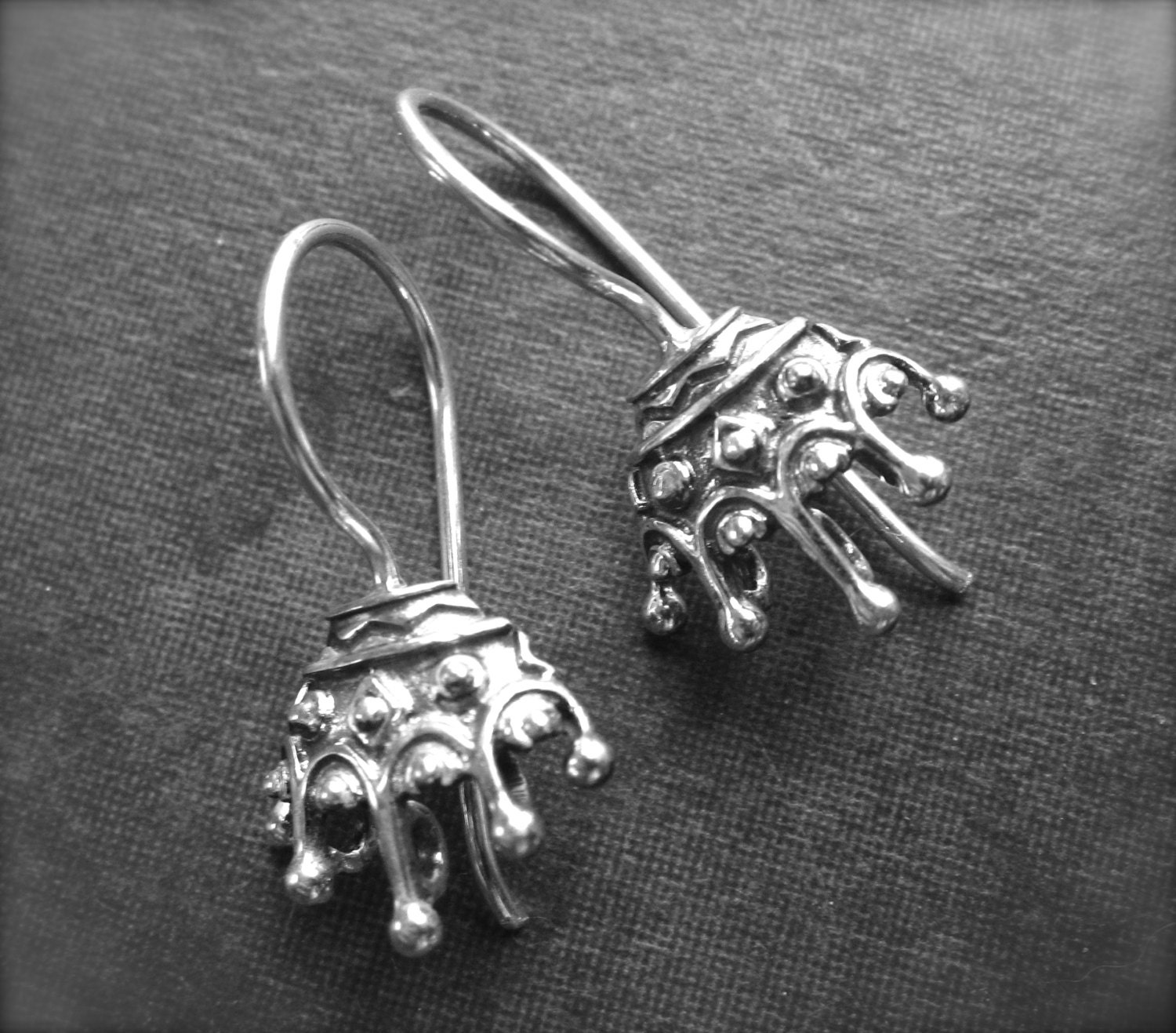 Solid Sterling Silver Multi Drop Ear Wire Findings 25mm X 14mm Earring