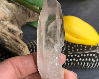 Lemurian quartz crystal natural Brazil