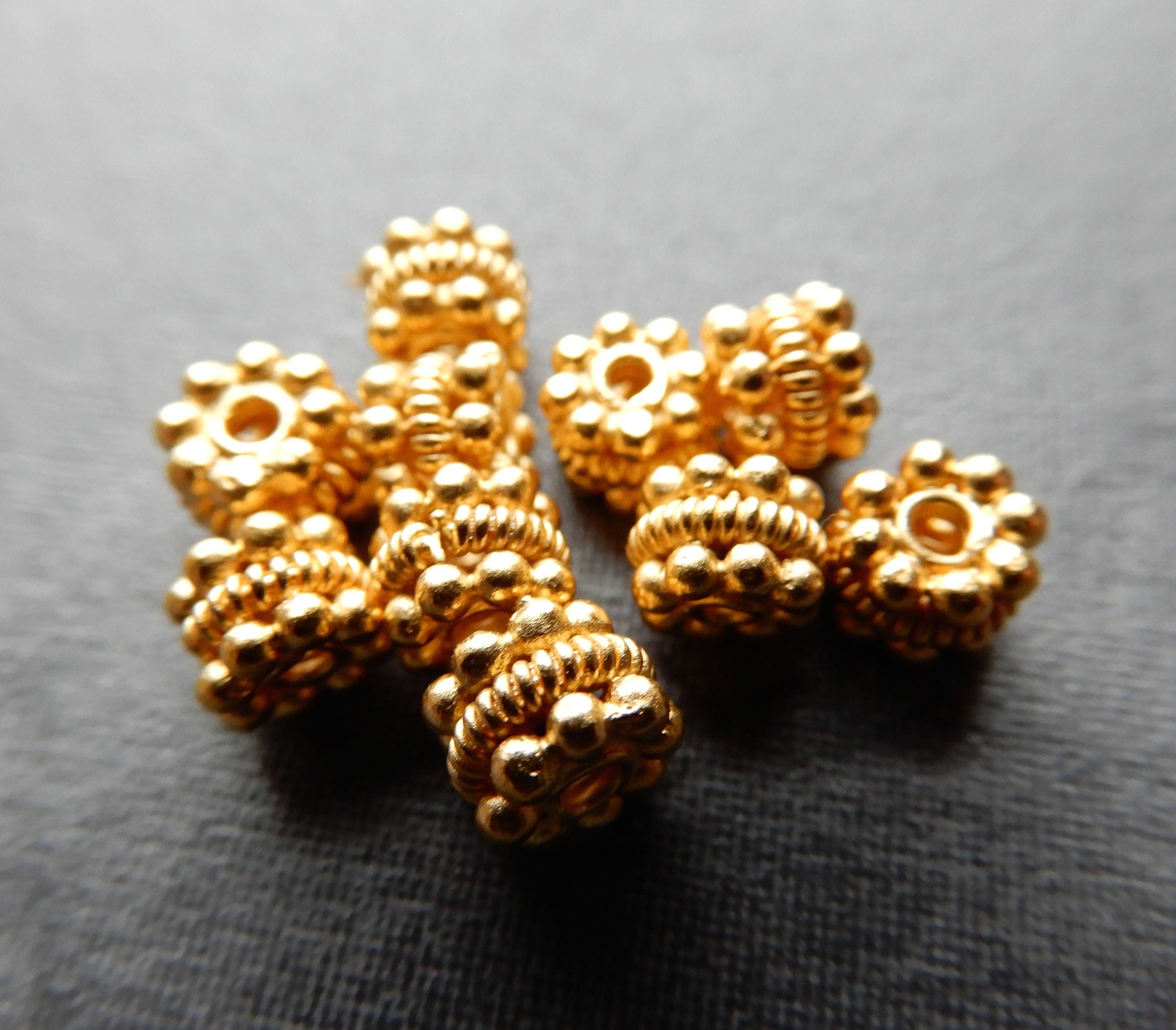 Vermeil beads Double Gold Plated over Sterling Silver