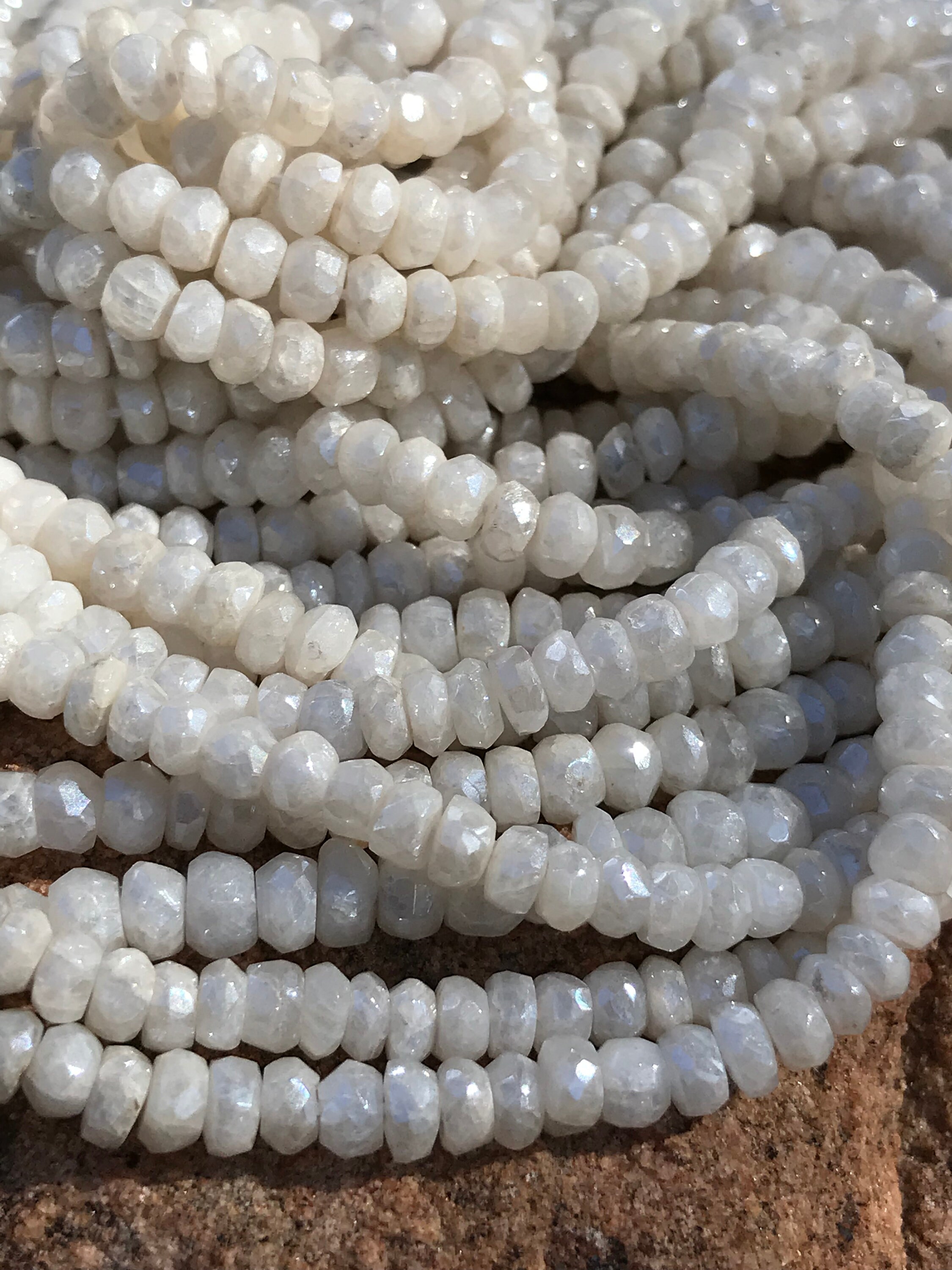 White sapphire best sale beads