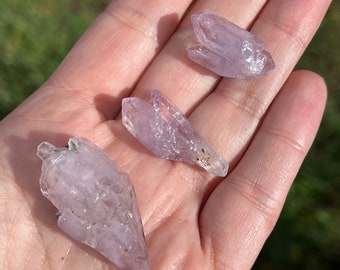 3 Vera Cruz DT crystals Amethyst Mexico stone natural