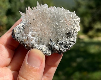 Dogtooth Calcite mineral specimen super spiky crystals natural stone