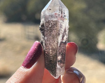 Afghanistan Lithium Hematite Drusy quartz point rare