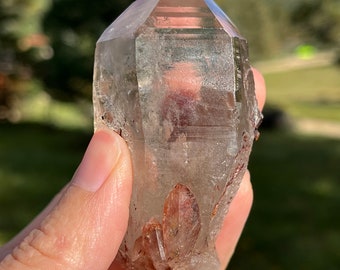 Lemurian Smoky quartz crystal quartz Brazil with rainbow rare