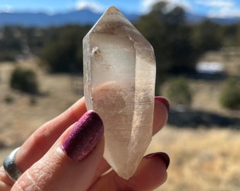 DT Amphibole Terminated Lemurian quartz crystal