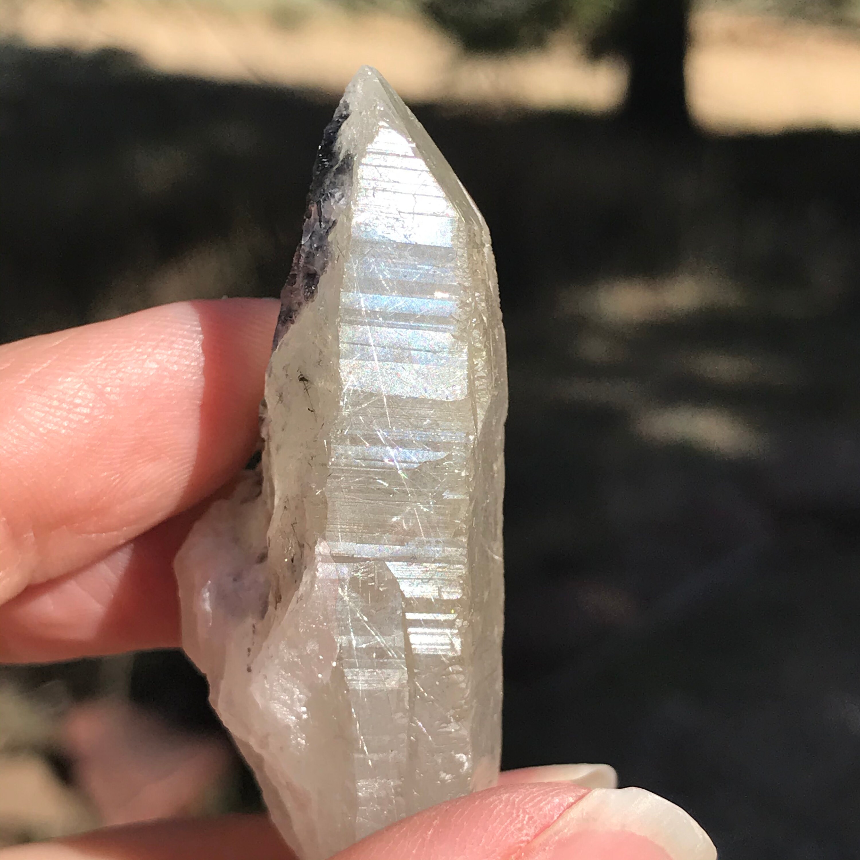 Silver Rutilated Quartz Lemurian quartz crystal rare Brazil