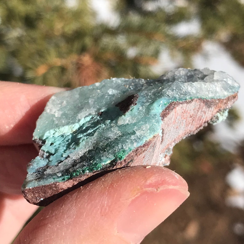 Chrysocolla Gem Silica Drusy Druzy Specimen mineral image 4