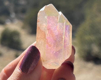 Angel Aura Quartz cluster Brazil crystal gemstone