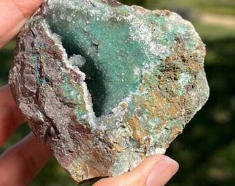 Gem Silica chrysocolla drusy gemstone mineral specimen natural stone