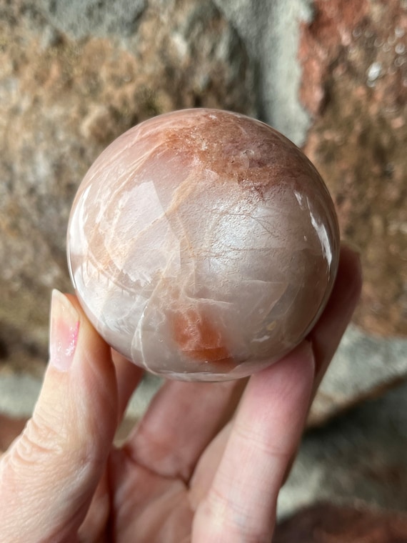 AAA ピーチ ムーンストーン サンストーン コンビネーション スフィア