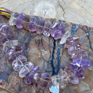 Ametrine beads 1 bead little bits rough nugget gemstones