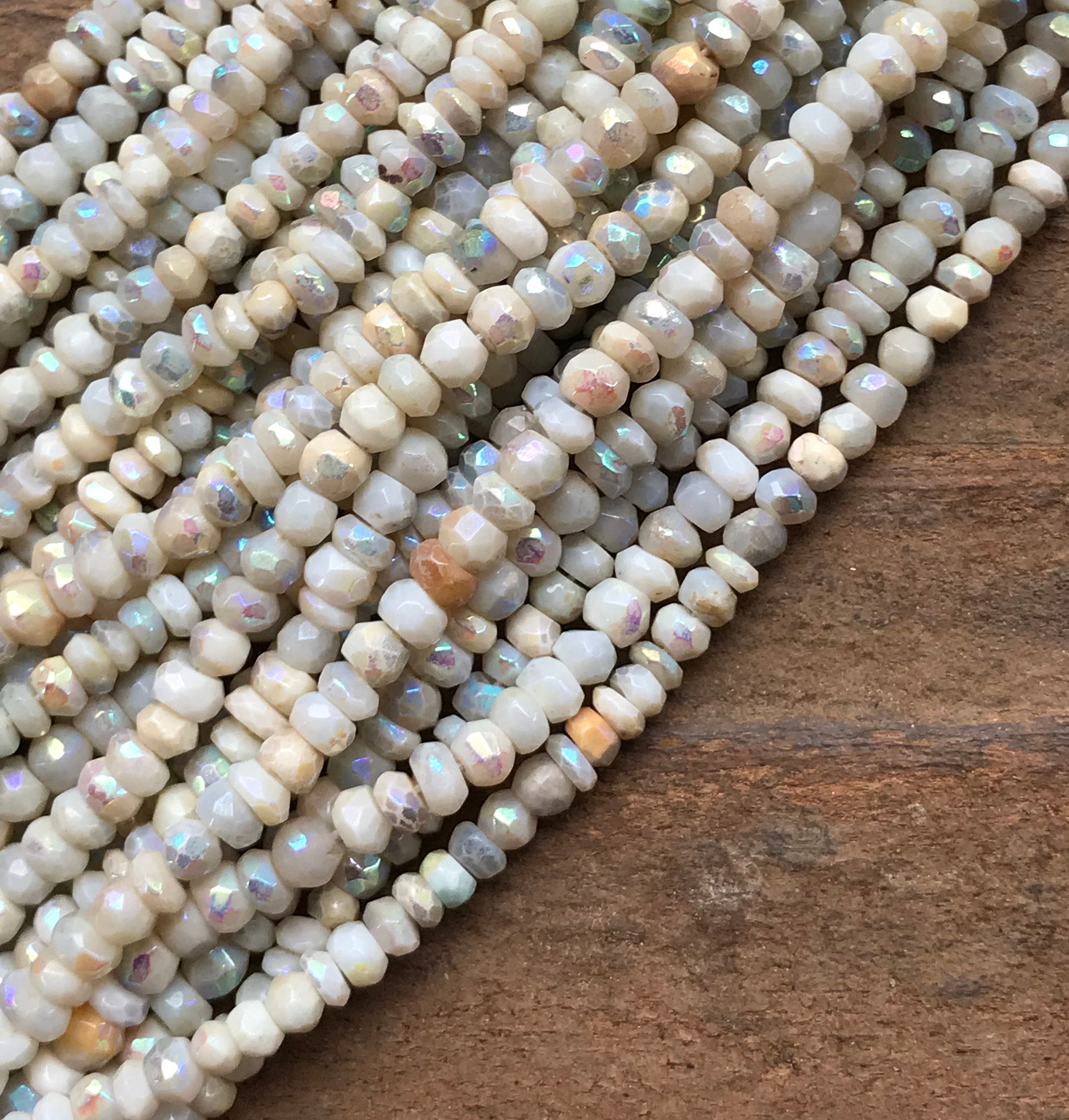 Mystic White Opal beads 3mm 13 inch strand Etsy