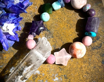 Mixed Lot Semiprecious Gemstones Select Sampler orphan bead strand